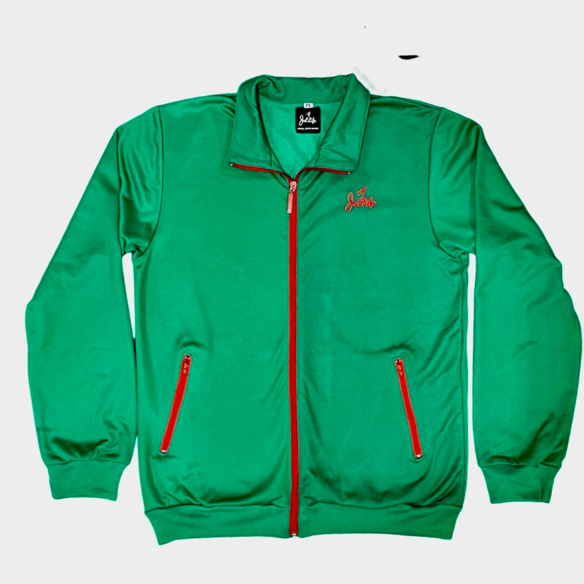 【GREEN BUTTER】Warm Sweat Track Jacket RED JET LIFE TRACK JACKET | RACING GREEN & RED – JET LIFE APPAREL