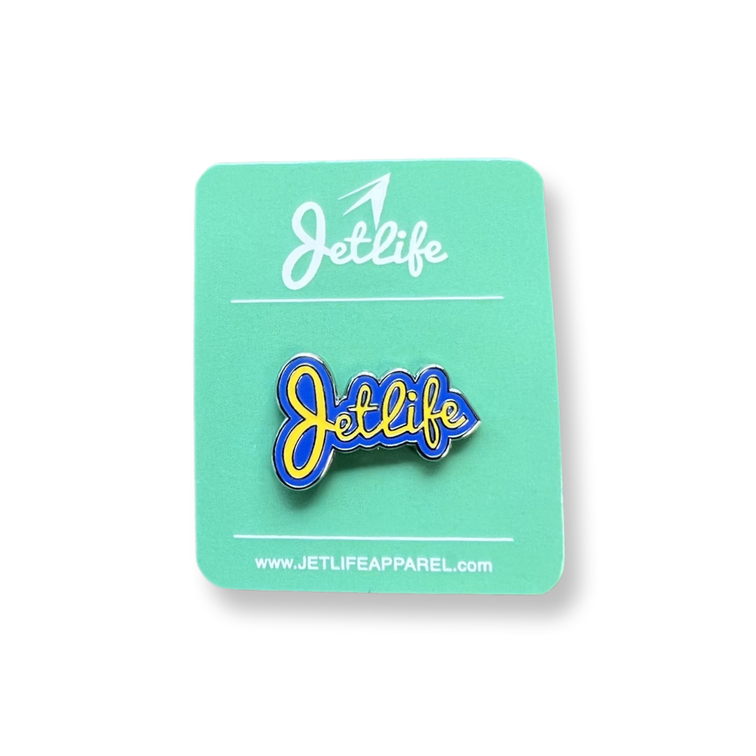 JET LIFE PIN "CLASSIC LOGO” / ROYAL BLUE & GOLD
