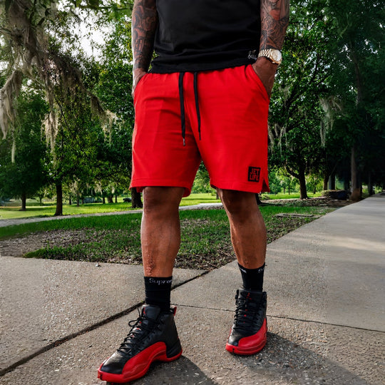 JET LIFE PERFORMANCE SPORTS SHORTS [RED]