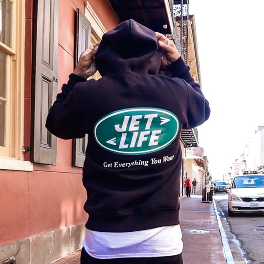 JET LIFE "KEYS TO THE ROVER" FULL ZIP HOODIE [BLACK]
