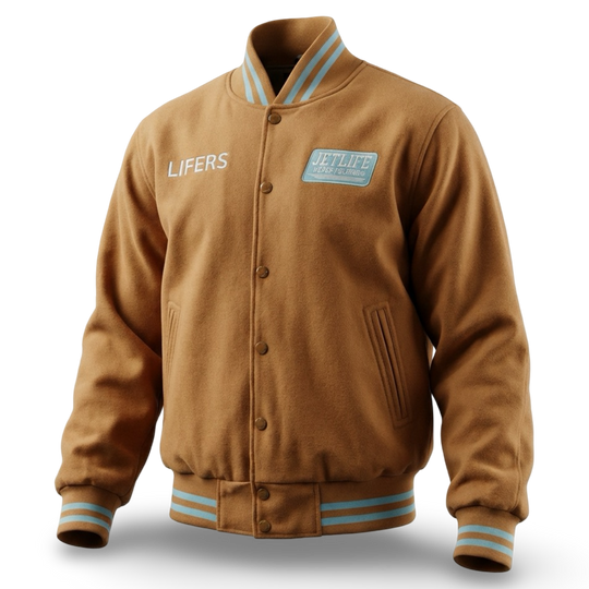 JET LIFE "LIFER" WOOL JACKET [BROWN/TEAL]