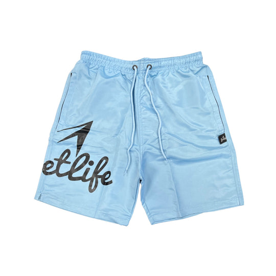 "SKYLINE" SHORTS (POWDER BLUE)