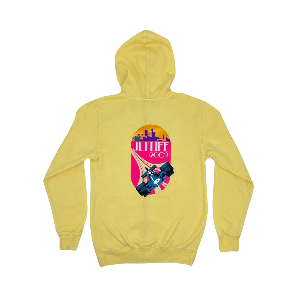 JET LIFE MONACO ZIP-UP HOODIE [YELLOW]