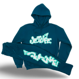 Jet Life "GRAFFITI" SWEATPANTS [TEAL/GREEN]