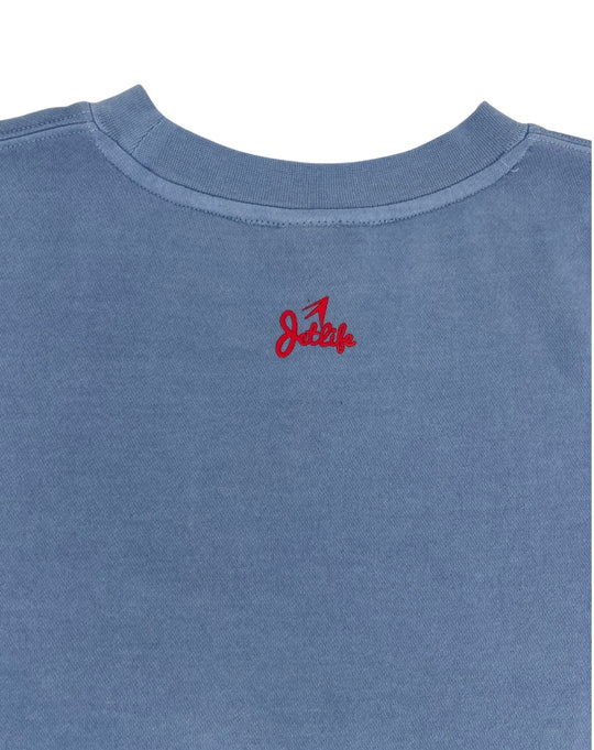 JET LIFE "HEARTBEAT" CREWNECK [POWDER BLUE]