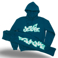 Jet Life "GRAFFITI" HOODIE [TEAL/GREEN]