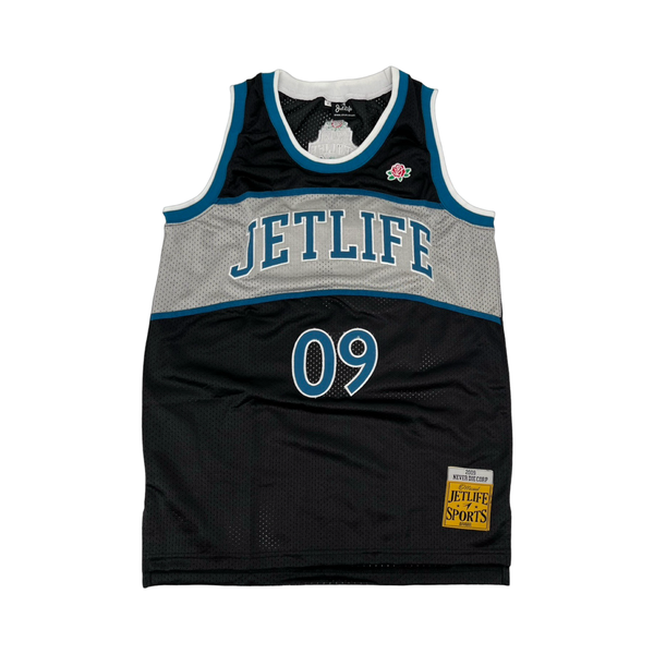 JET LIFE "2nd ROUND" BASKETBALL JERSEY (BLACK/BLUE)