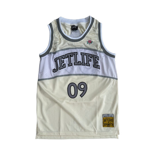 JET LIFE "TWINJETTZZ" BASKETBALL JERSEY [CREAM]