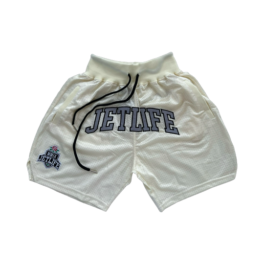 Jet Life "TWINJETTZZ" BASKETBALL SHORTS [CREAM]