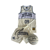 Jet Life "TWINJETTZZ" BASKETBALL SHORTS [CREAM]