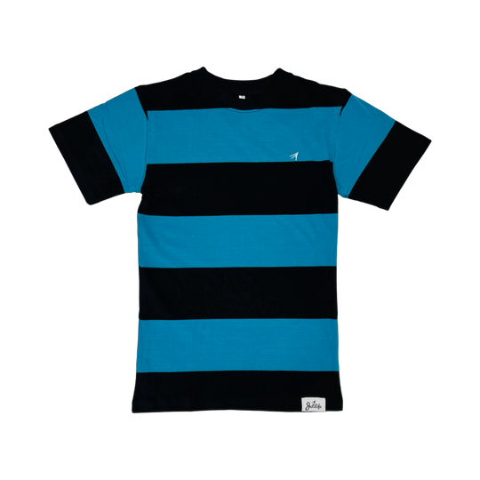 JET LIFE " BIG STRIPES" PREMIUM  [BLACK & TURQUOISE]