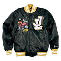 JET LIFE "LIFER" SATIN JACKET [BLACK]