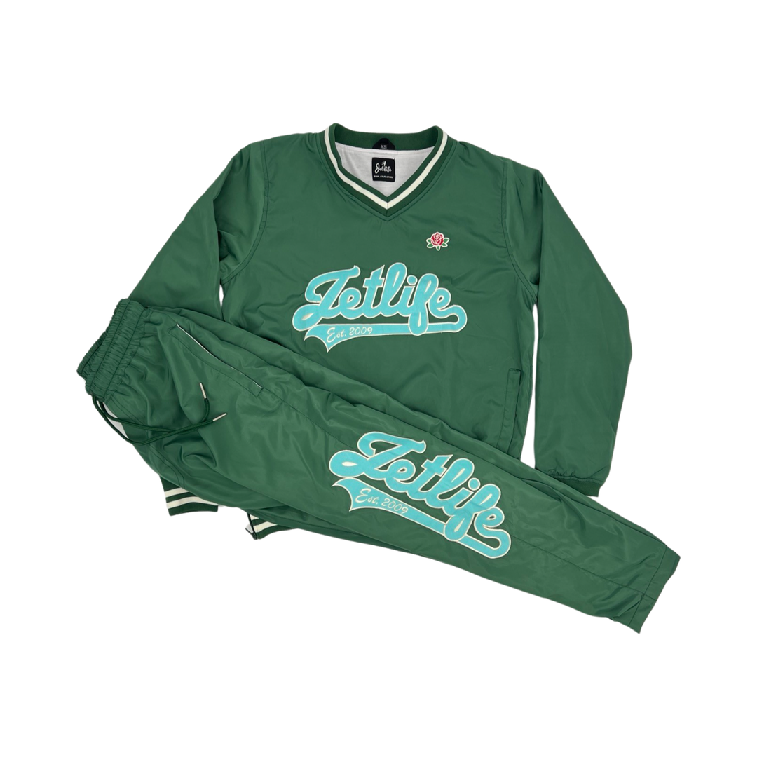 Jet Life "Signature" Pullover Track Jacket [SPRING GREEN]