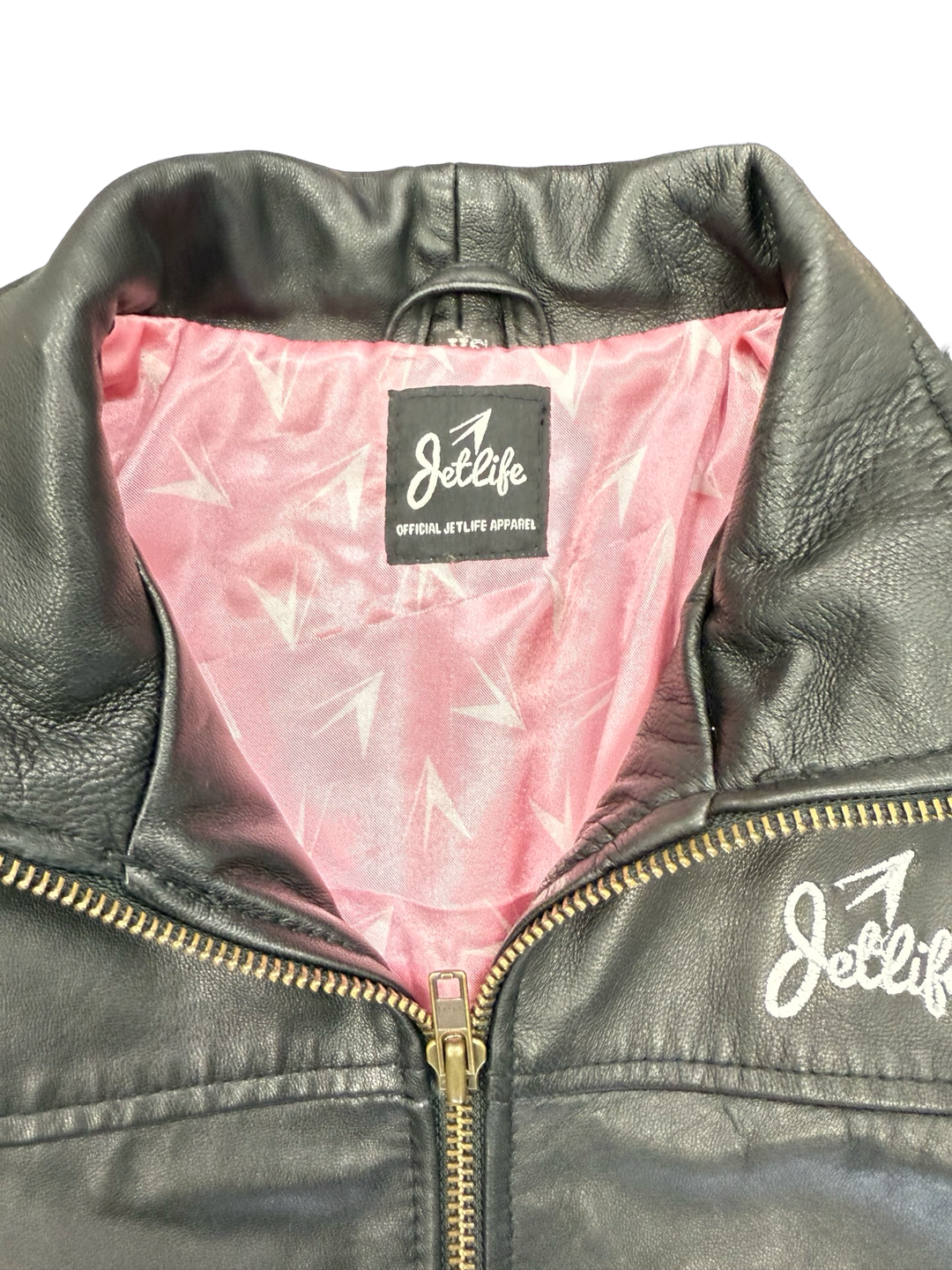 JET LIFE LEATHER TRACK  JACKET [BLACK]