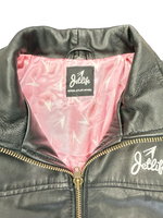 JET LIFE LEATHER TRACK  JACKET [BLACK]