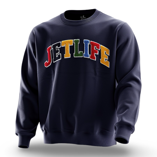 JET LIFE "CAPITAL" SWEATER [NAVY/MULTI]