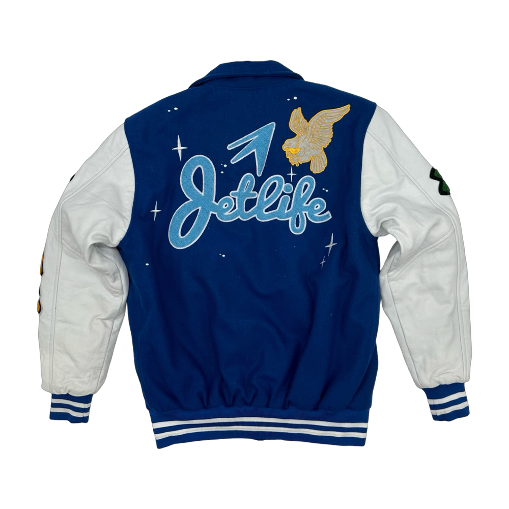 Jet Life Varsity Jacket "CRUISE" [ROYAL/WHITE]