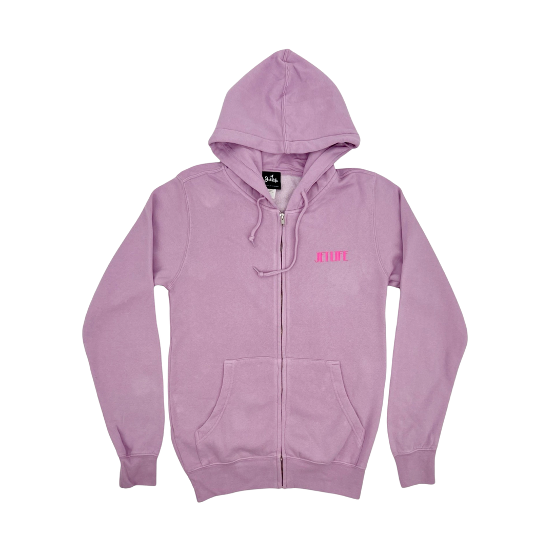 JET LIFE MONACO ZIP-UP HOODIE [LAVENDAR]