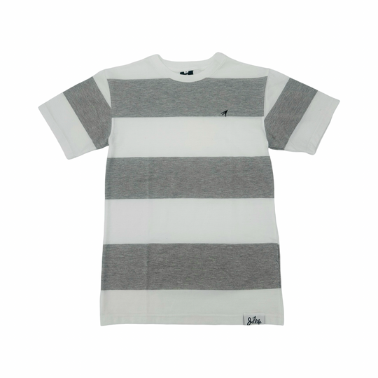 JET LIFE " BIG STRIPES" PREMIUM  [WHITE & GREY]