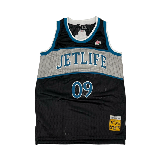 JET LIFE "2nd ROUND" BASKETBALL JERSEY (BLACK/BLUE)