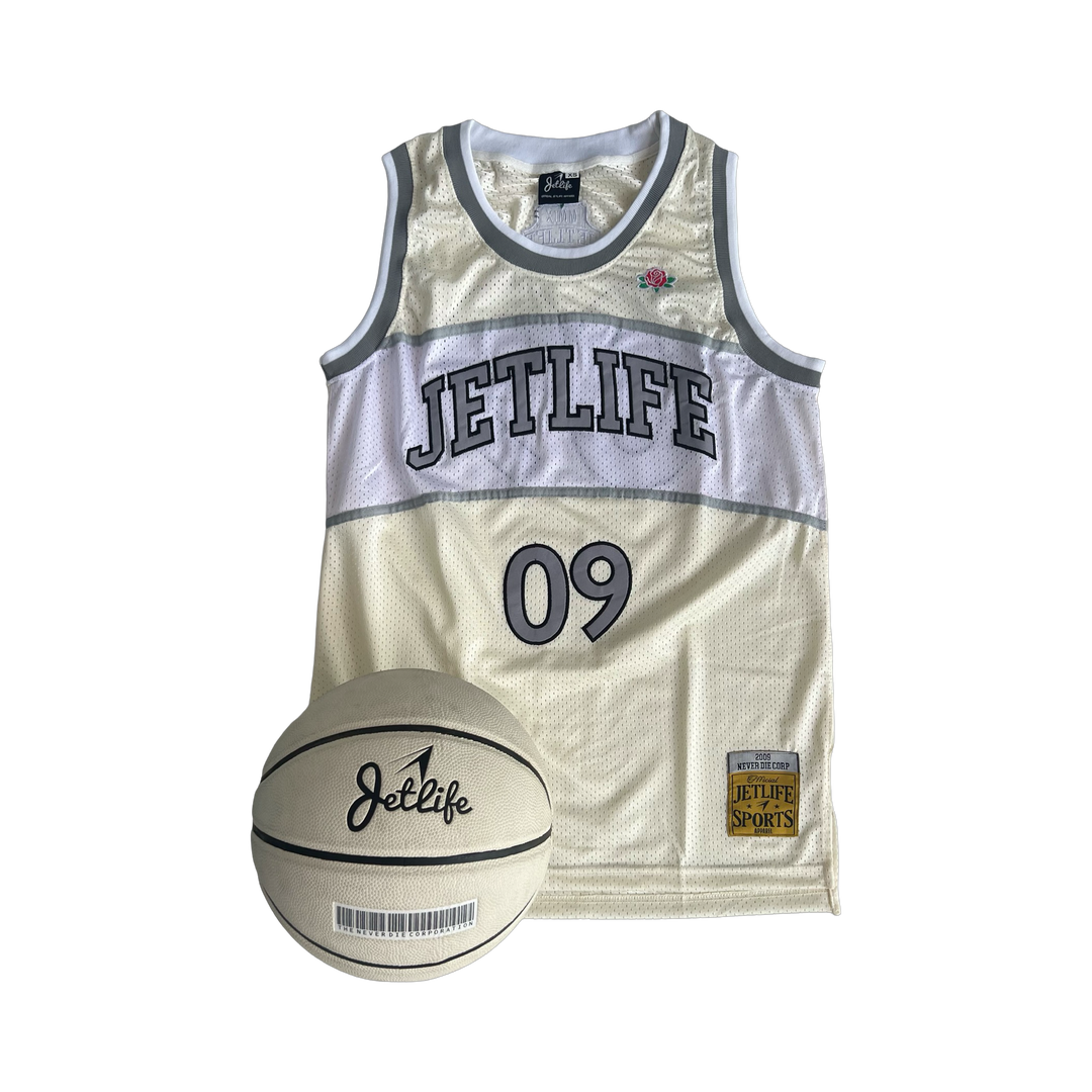 JET LIFE "TWINJETTZZ" BASKETBALL JERSEY [CREAM]