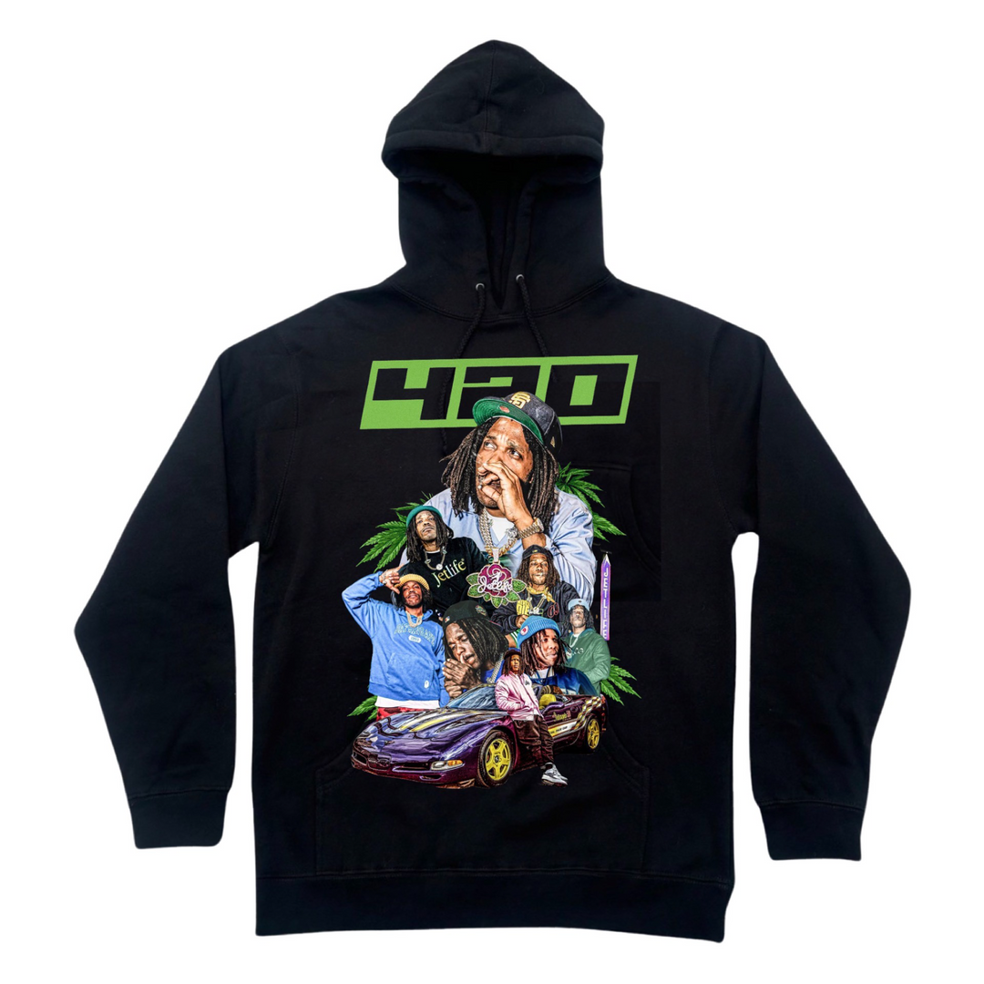 JET LIFE "4/20" HOODIE [Black] NO BACK PRINT