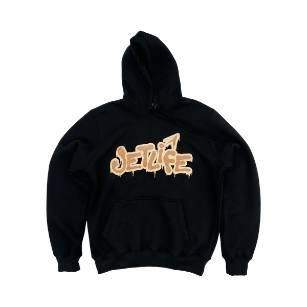 Jet Life "GRAFFITI" HOODIE [BLACK/GOLD]