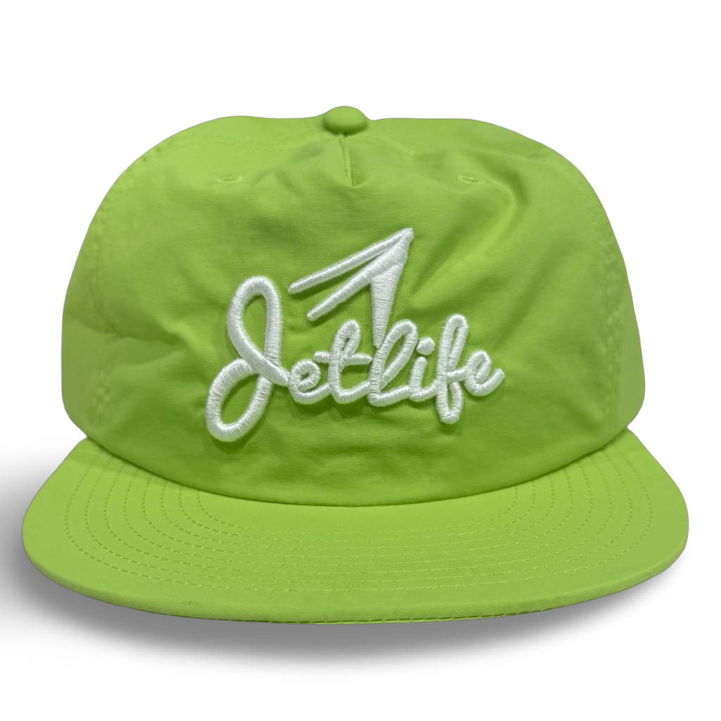 JET LIFE “PRIMARY STUNTERS” NYLON SNAPBACK [LIME] – JET LIFE APPAREL