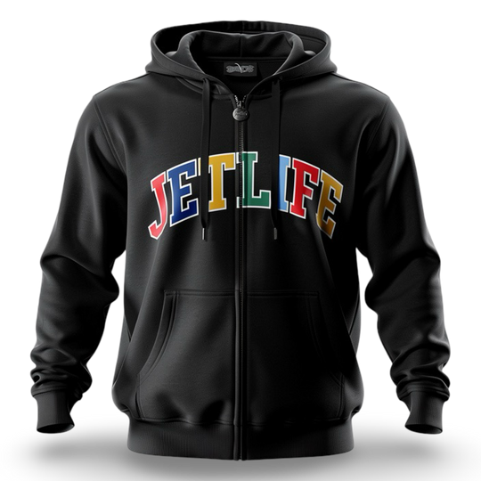JET LIFE "WORLDS FRESHEST" ZIP UP HOODIE [BLACK]