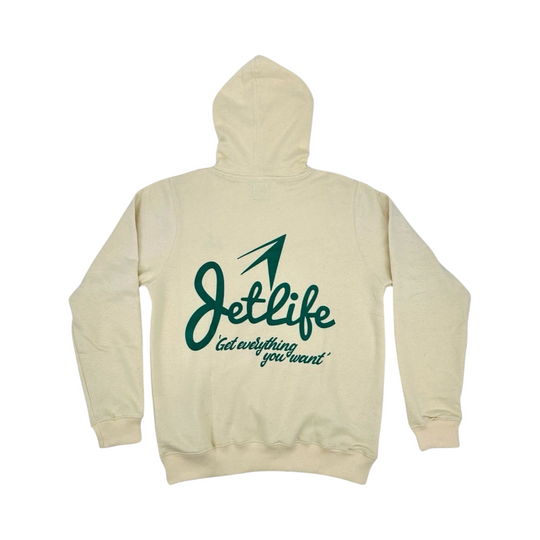 JET LIFE LIGHT WEIGHT "SPRING CLEAN" HOODIE | "CREAM"