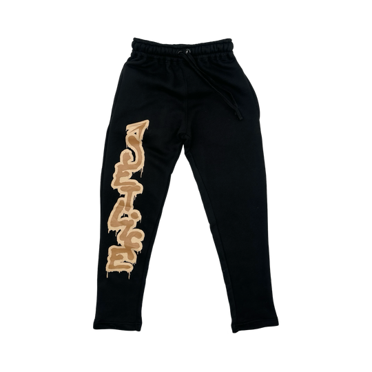 Jet Life "GRAFFITI" SWEATPANTS [BLACK/GOLD]