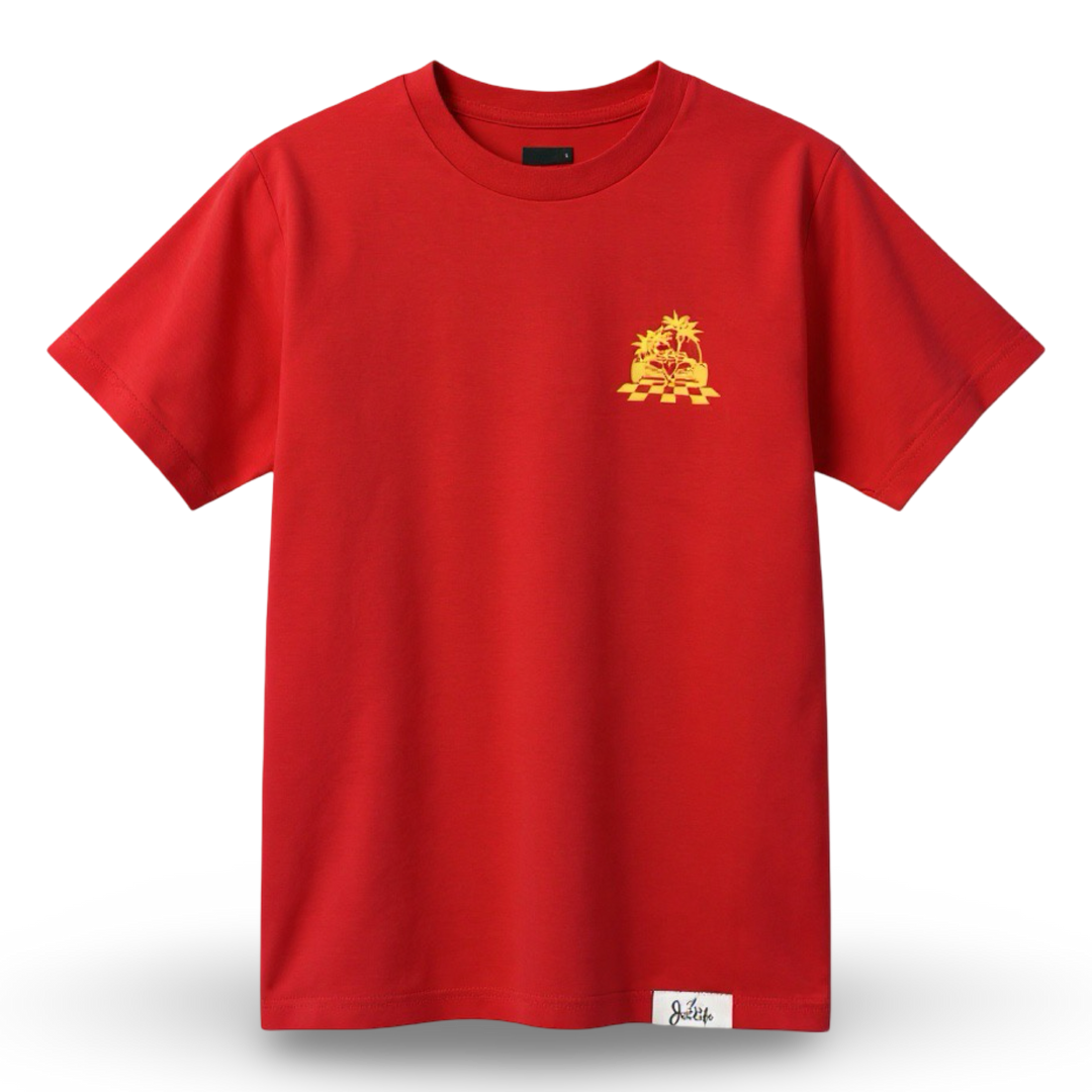 Jet Life "INDI" Tee | Red & Yellow