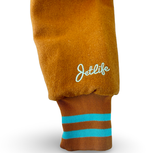 JET LIFE "LIFER" WOOL JACKET [BROWN/TEAL]