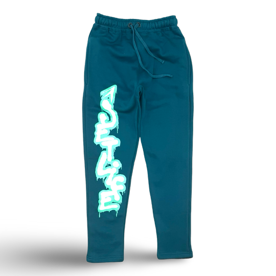 Jet Life "GRAFFITI" SWEATPANTS [TEAL/GREEN]