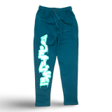 Jet Life "GRAFFITI" SWEATPANTS [TEAL/GREEN]