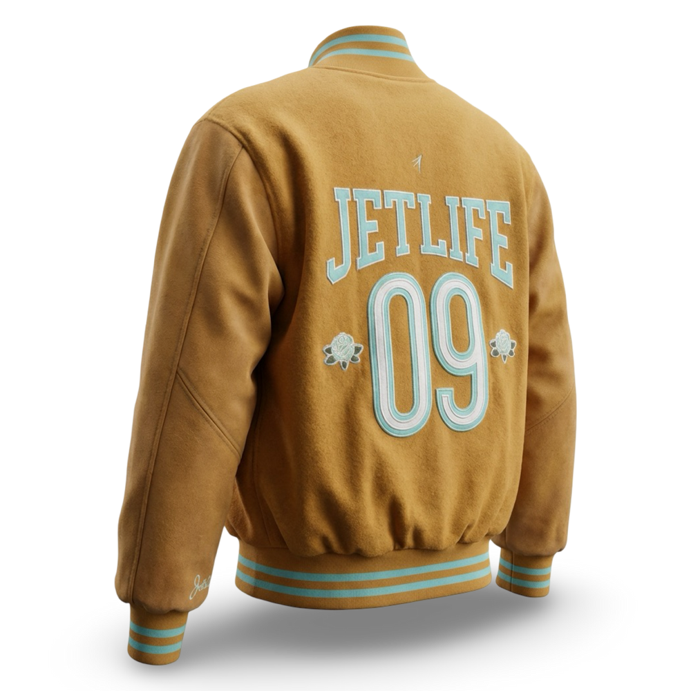 JET LIFE "LIFER" WOOL JACKET [BROWN/TEAL]