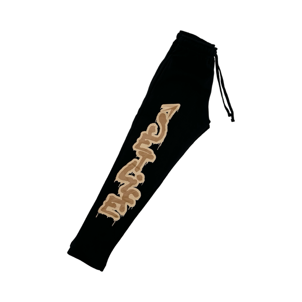 Jet Life "GRAFFITI" SWEATPANTS [BLACK/GOLD]