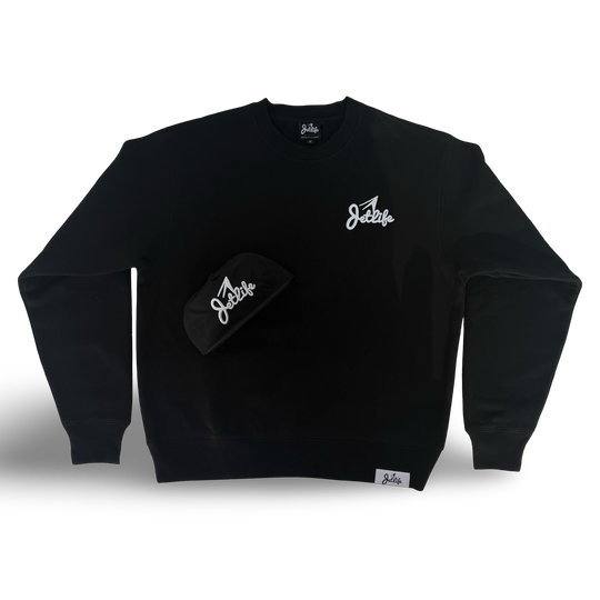 JET LIFE "PRIMARY STUNTERS" CREWNECK [BLACK]