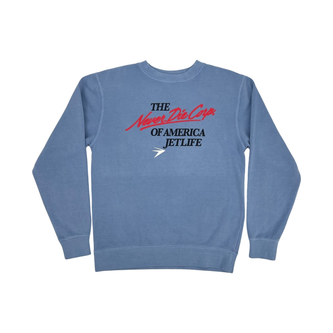 JET LIFE "HEARTBEAT" CREWNECK [POWDER BLUE]