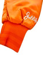 JET LIFE "DIAMOND" SATIN JACKET [ORANGE]