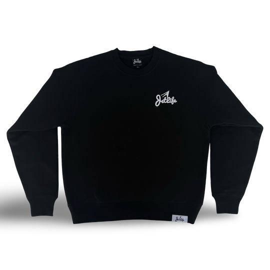 JET LIFE "PRIMARY STUNTERS" CREWNECK [BLACK]