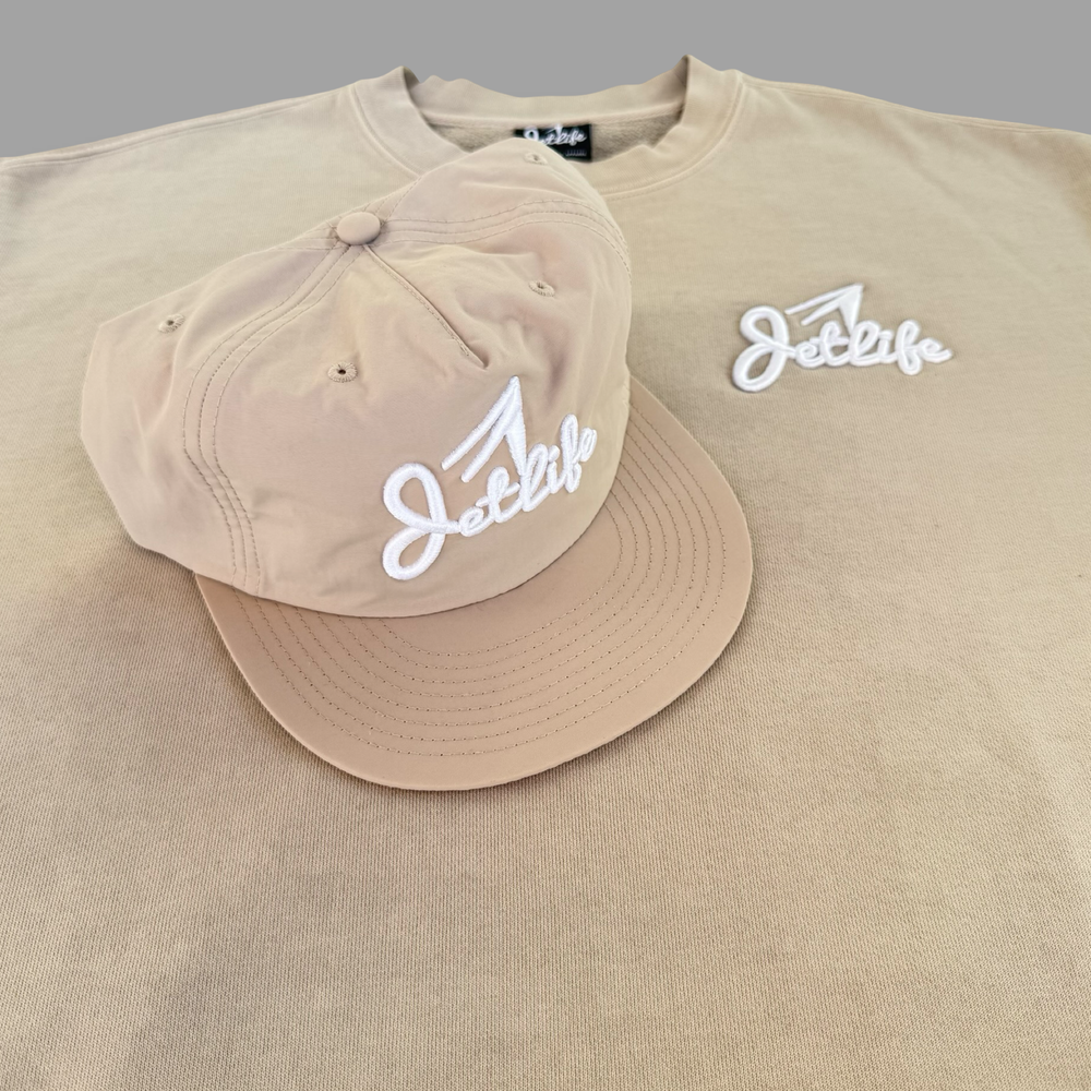 JET LIFE "PRIMARY STUNTERS" CREWNECK [DESERT SAND]