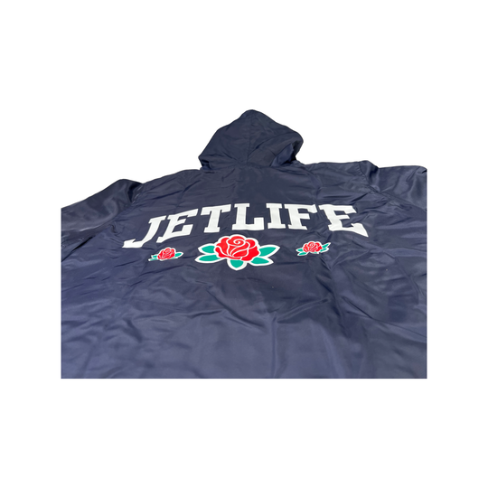 “Courtside" COACH JACKET HOODED [NAVY]