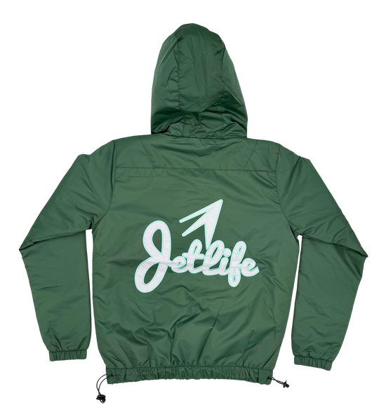 Jet Life Pullover Jacket {GREEN]