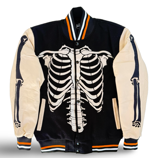 JET LIFE "SKELETON" VARSITY JACKET