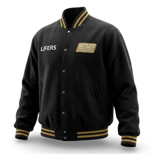 JET LIFE "LIFER" WOOL JACKET [BLACK]