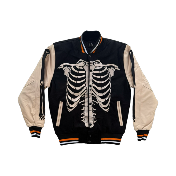 JET LIFE "SKELETON" VARSITY JACKET