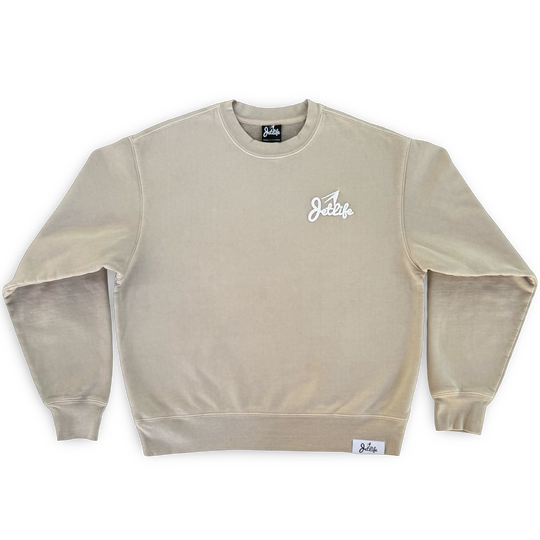 JET LIFE "PRIMARY STUNTERS" CREWNECK [DESERT SAND]