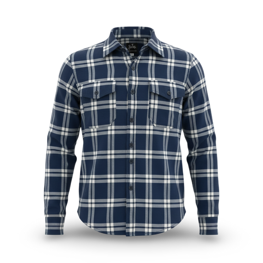 JET LIFE FLANNEL [BLUE/WHITE]