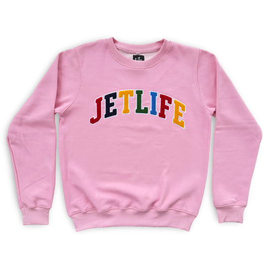 JET LIFE "CAPITAL" SWEATER [MULTI/PINK]